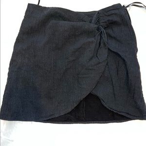 Black mini skirt